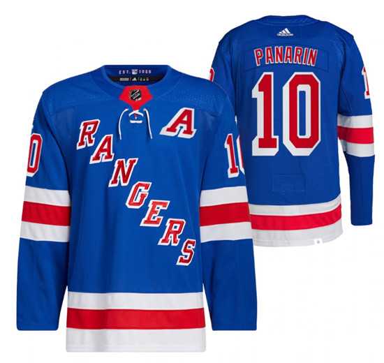 Mens New York Rangers #10 Artemi Panari Blue Stitched Jersey Dzhi